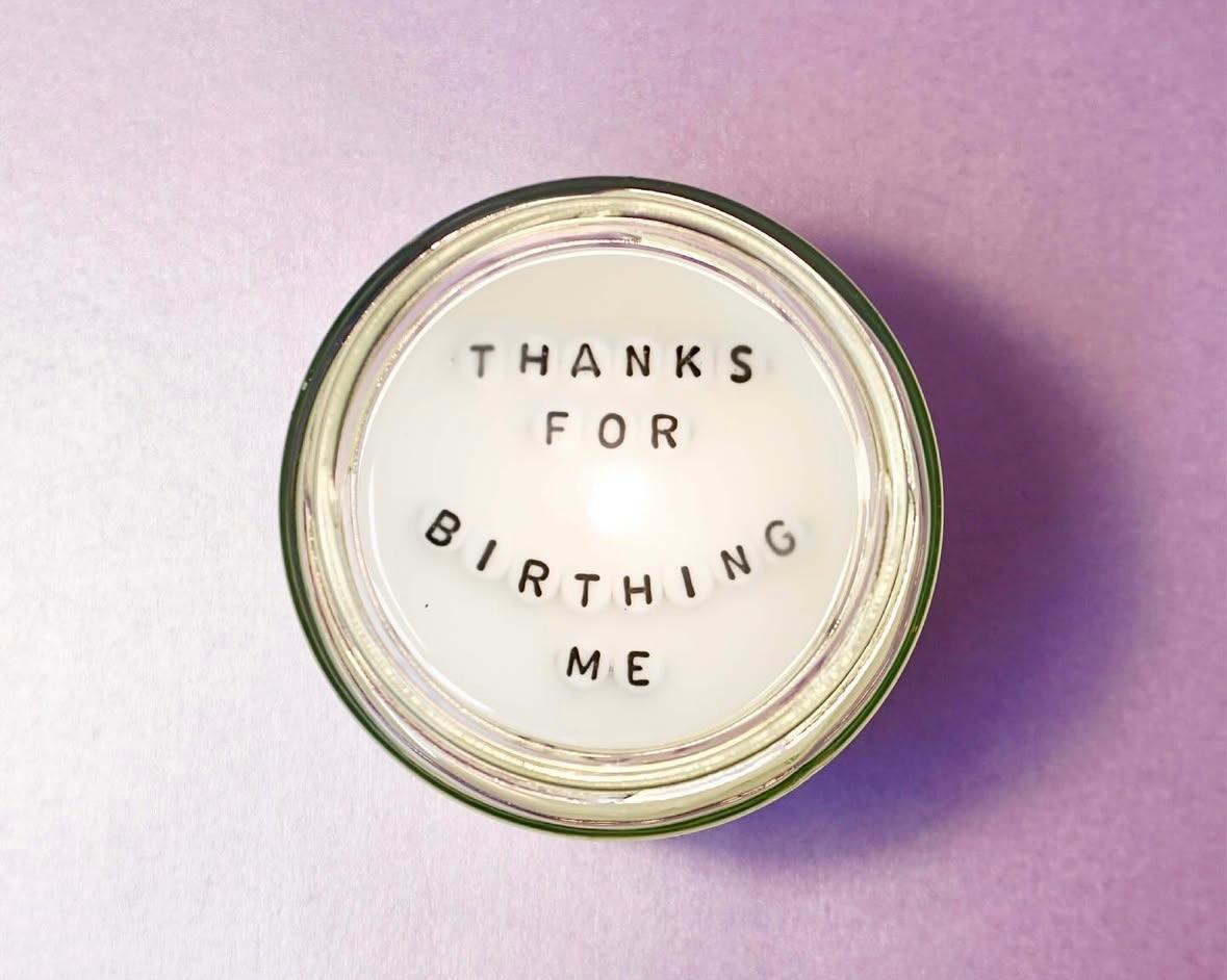 A Mother’s Glow – The Custom Message Candle for Mom